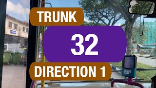 SBS Transit Trunk 32 (Direction 1) | Bus Service Route Visual