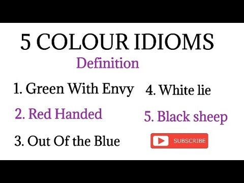 Idioms || 5 Colour Idioms || Meaning & Examples || #spokenenglish #learnenglish #idioms