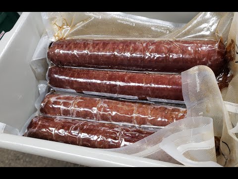 Making Smoked Summer Sausage Recipe on the Farm