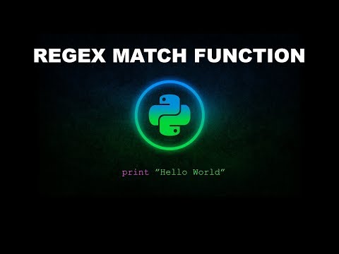 Regular Expressions Match Function Python Programming