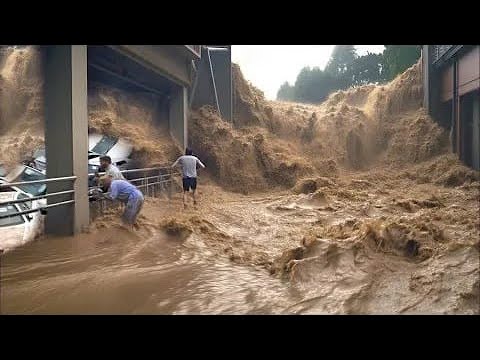 فيضانات تونس الآن ⚠️العاصفة هاري تضرب بعنف غير مسبوق سيول مرعبة تُغرق مدنًا كاملة ووفيات !