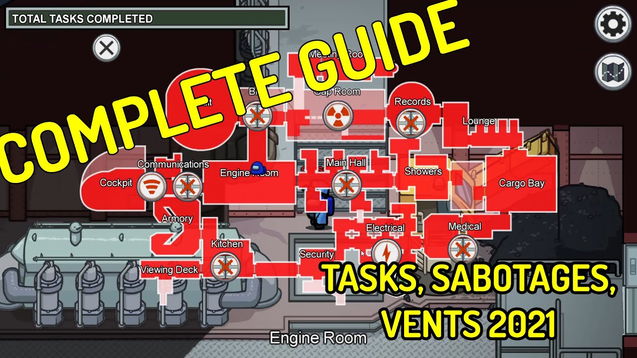 Among Us - New AIRSHIP MAP Complete Guide (TASKS, VENTS, SABOTAGES) 2021 NEW | 12DC #4