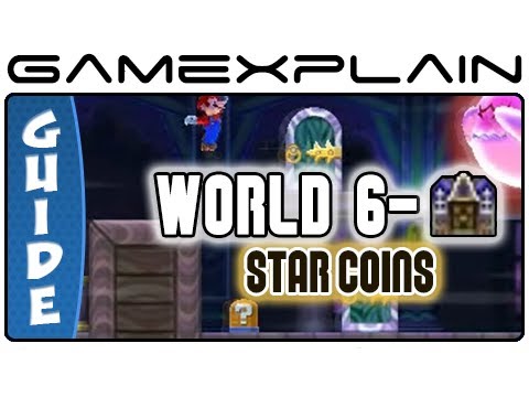 New Super Mario Bros. 2:  World 6 Ghost House Star Coin Guide & Walkthrough (Nintendo 3DS)