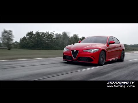 Motoring TV at the unveiling of the 2016 Alfa Romeo Giulia