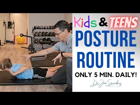 Kids Posture FIX Routine | Posture Homework | Dr. Jon Saunders