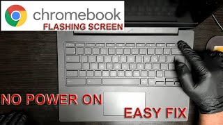 Chromebook screen flashing not powering on