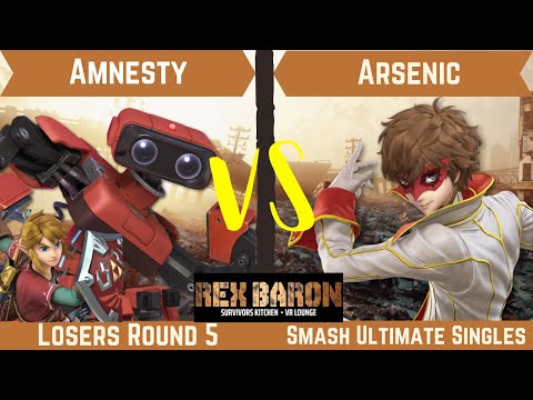 Rex Baron 9 Losers Round 5 - Amnesty (Link, R.O.B.) Vs. Arsenic (Joker)
