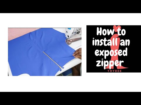HOW TO INSTALL AN EXPOSED ZIPPER INTO A SIM #exposedzipper #zipper