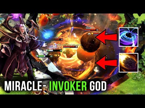 Miracle- Invoker GOD Crazy Comeback Match - EPIC HARD GAME BLACKHOLE + METEOR WOMBO COMBO - Dota 2