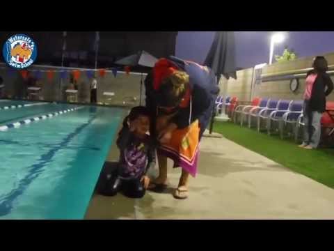 Addison's Survival Test at Watersafe Swim School, Los Alamitos, 9 16 15