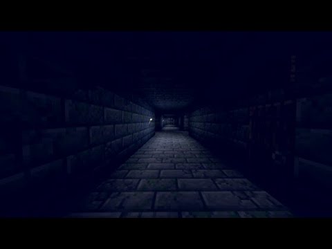game and music - horror map darkness in minecraft gameplay