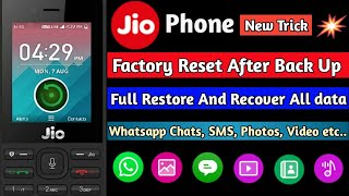 Jio Phone Back Up After Factory Reset | Recover All Data WhatsApp Chats More | Full Restore