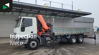 شاحنة مسطحة IVECO 260E30H EuroTrakker 6X4 Palfinger PK27000 E Kran crane Winch Rem | صورة 4 - Autoline