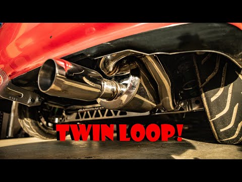 XForce 2.5\" Twin Loop Exhaust Sound, Revs + Idle | Eg Civic B16