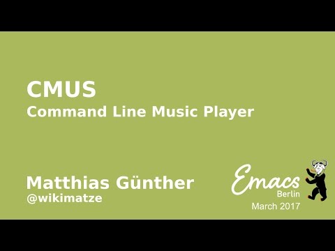 CMUS, Command Line Music Player — Matthias Günther