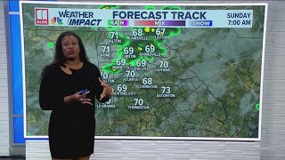 Sunday weather forecast for metro Atlanta, north Georgia