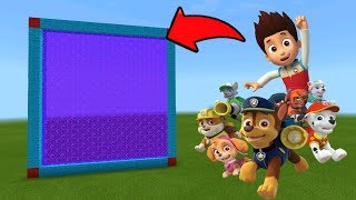 Minecraft Pe How To Make a Portal To The PAW Patrol Dimension - Mcpe Portal To PAW Patrol!!!