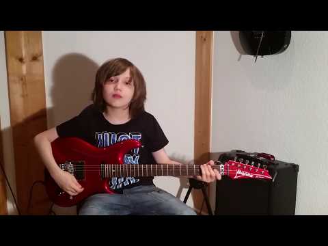 Dustin Tomsen 12 years old covers Michael Schenker "Captain Nemo"