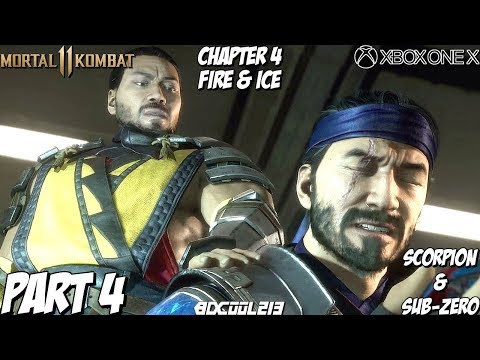 Mortal Kombat 11 Story Mode Gameplay Part 4 - Scorpion & Sub-Zero - Chapter 4: Fire & Ice