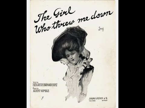 Edward M. Favor "The Girl Who Threw Me Down" Edison cylinder of 1907 song by Albert Gumble
