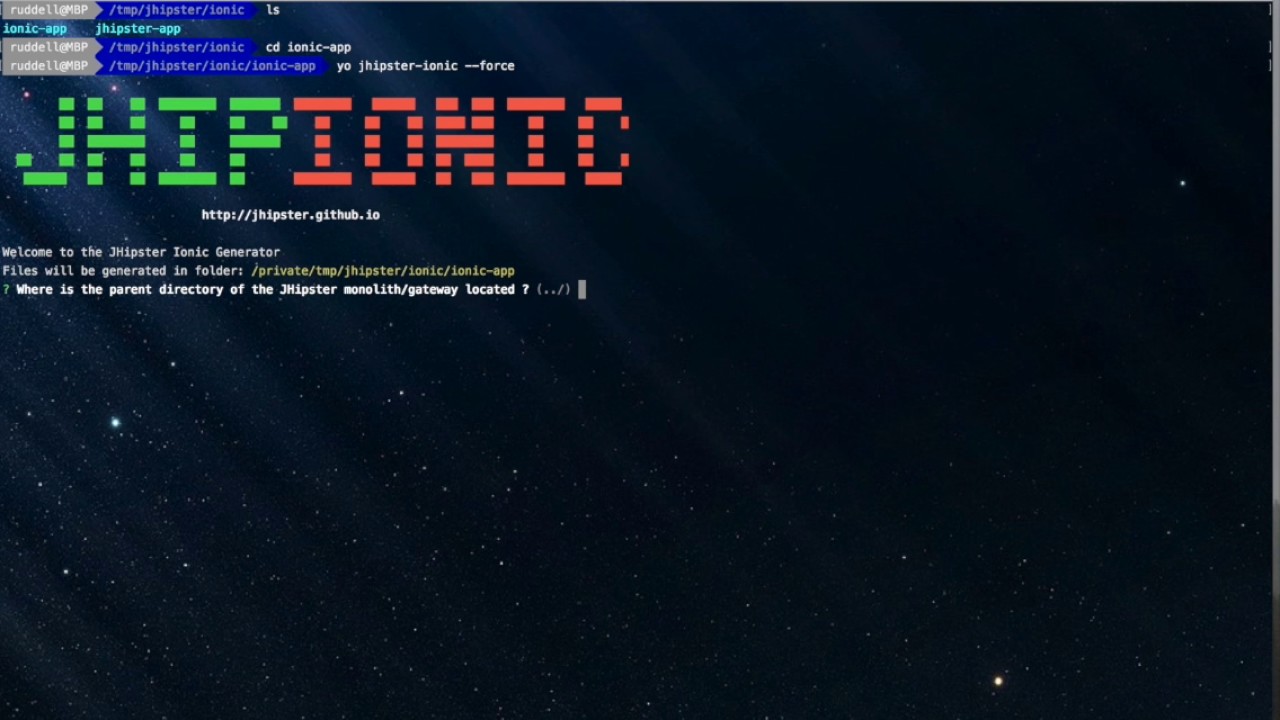 JHipster Ionic Walkthrough (deprecated, see description)