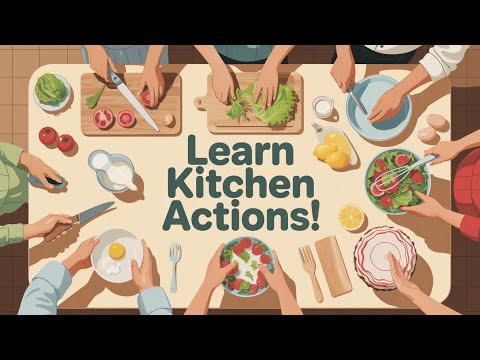 20 Kitchen Actions You Must Know in English! 🍳 | Learn Cooking Verbs with Fun Animations @Joyvocab 