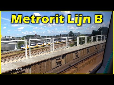 Metro Ride Schiedam Centrum - Nesselande Rotterdam Line B