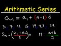 Arithmetic Sequences And Arithmetic Series Basic Introduction