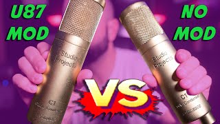 Video thumbnail for $300 Neumann u87 DIY Clone Vs Un-Modded Studio Projects C1 by The DIY Recording Studio