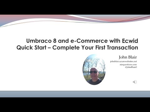Umbraco 8 and e-Commerce with Ecwid - Quick Start