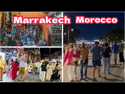 Marrakech Morocco 🇲🇦 The Biggest Night Market In Marrakech // Walking Tour 2025