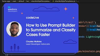 Download the video "codeLive: How to Use Prompt Builder to Summarize and Classify Cases Faster"