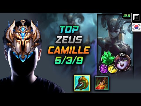 제우스 탑 카밀 신파자 착취 - Zeus Camille Top vs Lulu - 롤 KR 12.9