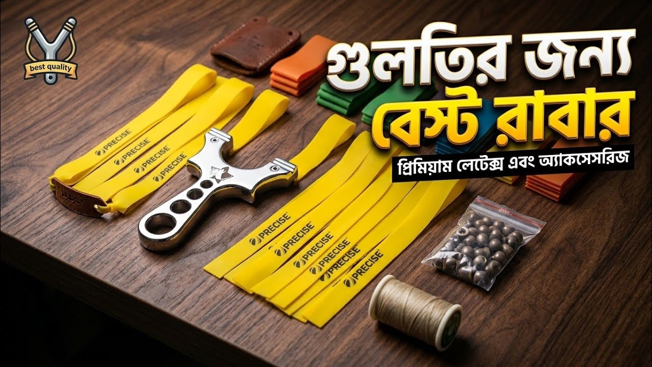গুলতির জন্য সেরা রাবার #SlingshotRubber #PreciseBand #SlingshotAccessories #Catapult #GultiRubber