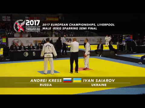 Andrei Kress (RUS) v Ivan Saiarov (UKR) - Male -85kg Sparring Semi Final