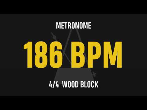 186 BPM 4/4 - Best Metronome (Sound : Wood block)