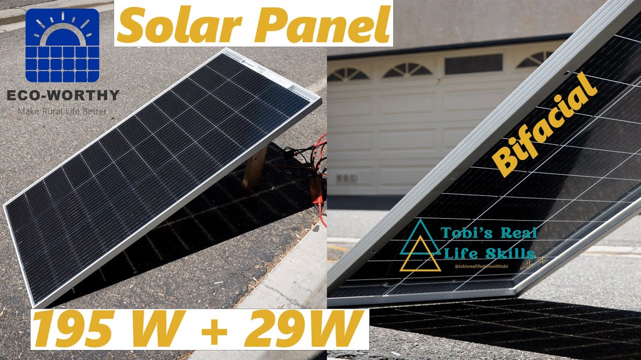 Brand New Bifacial Solar Panel | ECO-WORTHY Bifacial 195 Watt 12 Volt Solar Panel
