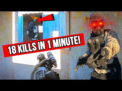 Ex Marine Plays Airsoft & Gets 18 Kills In 1 Minute!
