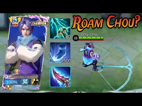 TRYING BEST BUILD AND ROTATION FOR CHOU ROAM | Mlbb Roam Chou New Meta? | Mlbb