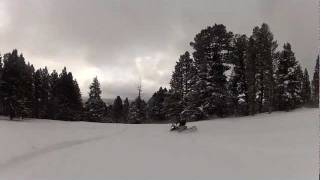 preview picture of video 'GoPro West Yellowstone Snowmobiling'