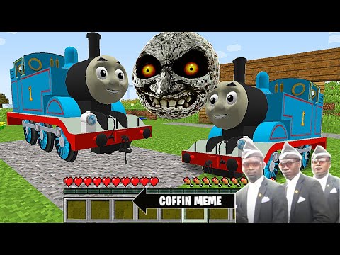 THOMAS THE TANK ENGINE vs SCARY MOON in Minecraft - Coffin Meme