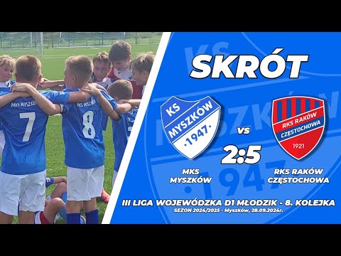 8. kolejka III LIGA WOJEWÓDZKA MŁODZIK D1 2024/25: MKS Myszków - RKS Raków Częstochowa 2:5