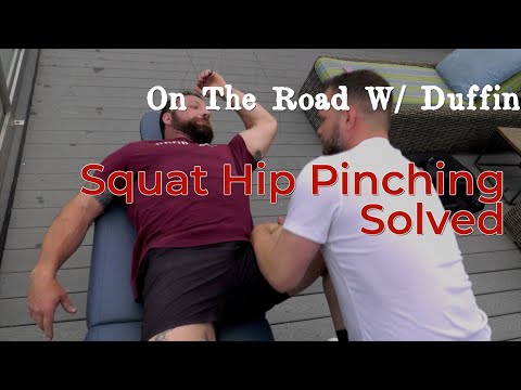 Dr. Justin Dean with Chris Duffin | Alleviate Hip Pinching During #Squat