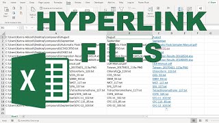 How to make hyperlinks to multiple files in excel