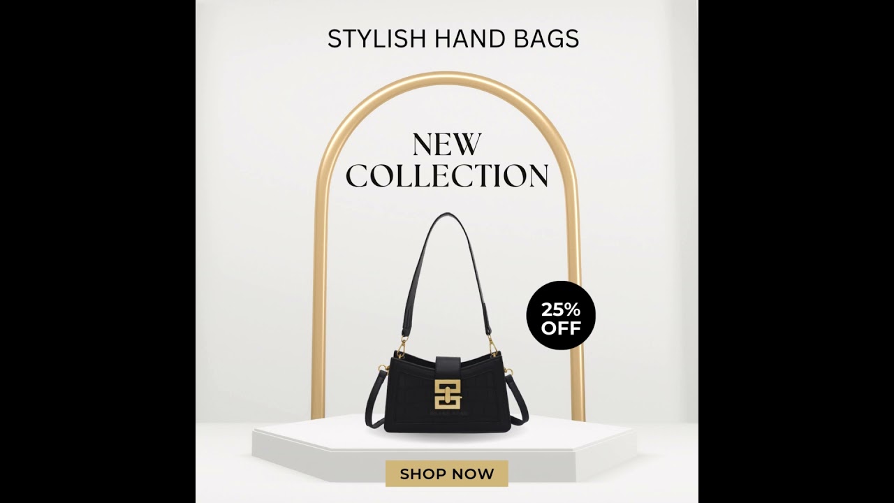 Black White Elegant Minimalist Bag Promotion Instagram Post