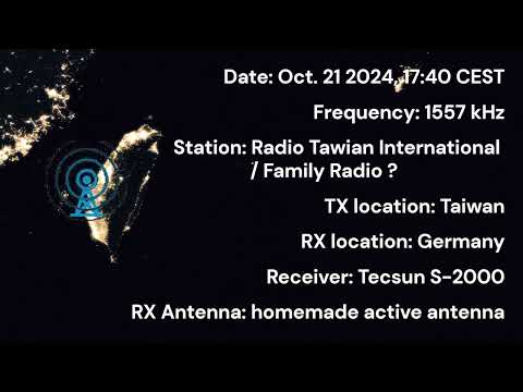 Medium Wave DX: Taiwan (1557 kHz) received in Germany
