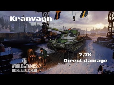 Kranvagn in Erlenberg:7,7K direct damage :Wot console - World of Tanks