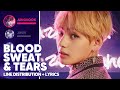 BTS Blood Sweat Tears Line Distribution Lyrics Color Coded PATREON REQUESTED