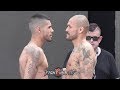 MIKE ALVARADO AND ARNOLD BARBOZA JR HAVE HEATED WEIGH IN STAREDOWN - LOMACHENKO VS CROLLA