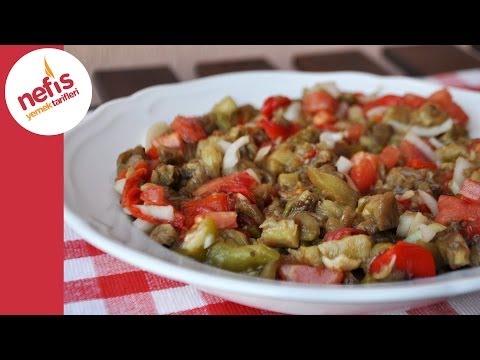 Közlenmiş Patlıcan Salatası Tarifi | Nefis Yemek Tarifleri Video